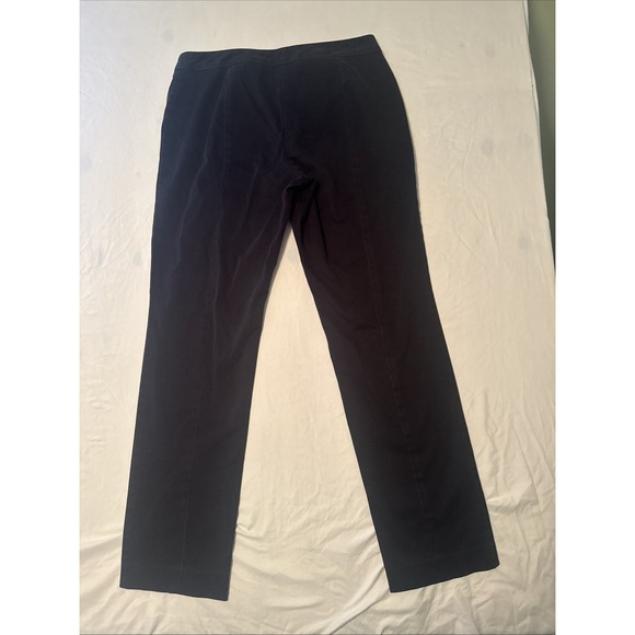 Talbots Signature Womens Pants Straight Leg Mid Rise Zipper Pockets Black Size 6 - Picture 6 of 7